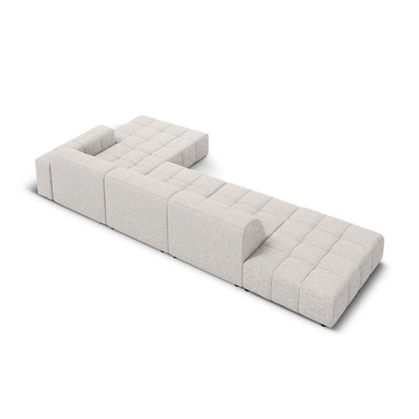Jennifer 5-Sitzer Ecksofa, Rechte Seite, mit Bezug aus Chenille (Haga 06) in Hellgrau, 341x166 cm – Bild 5