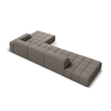 Jennifer 5-Sitzer Ecksofa, Rechte Seite, mit Bezug aus Chenille (Haga 16) in Grau, 341x166 cm – Bild 5
