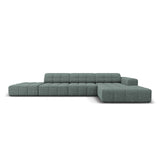 Jennifer 5-Sitzer Ecksofa, Rechte Seite, mit Bezug aus Chenille (Haga 78) in Petrol, 341x166 cm – Bild 1