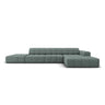 Jennifer 5-Sitzer Ecksofa, Rechte Seite, mit Bezug aus Chenille (Haga 78) in Petrol, 341x166 cm – Bild 1