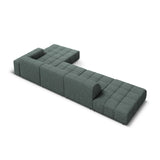 Jennifer 5-Sitzer Ecksofa, Rechte Seite, mit Bezug aus Chenille (Haga 78) in Petrol, 341x166 cm – Bild 5