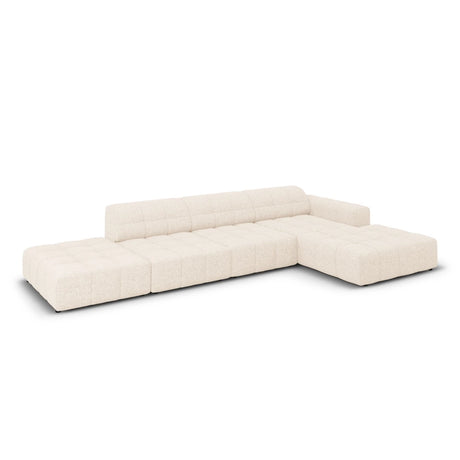 Jennifer 5-Sitzer Ecksofa, Rechte Seite, mit Bezug aus Samt oder Chenille, 341x166 cm – Bild 4