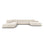 Jennifer 7-Sitzer Panorama-Sofa Links, mit Bezug aus Samt (Bluvel 22) in Leichtes Beige, 364x262 cm – Bild 1