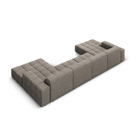 Jennifer Panorama-Sofa symmetrisch mit Bezug aus Chenille (Haga 16) in Grau, 364x166 cm – Bild 4