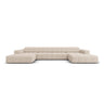 Jennifer Panorama-Sofa symmetrisch mit Bezug aus Chenille (Haga 30) in Beige, 364x166 cm – Bild 1