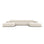 Jennifer Panorama-Sofa symmetrisch mit Bezug aus Samt (Bluvel 22) in Leichtes Beige, 364x166 cm – Bild 1