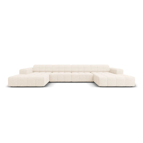 Jennifer Panorama-Sofa symmetrisch mit Bezug aus Samt oder Chenille, 364x166 cm – Bild 1