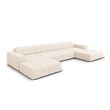 Jennifer Panorama-Sofa symmetrisch mit Bezug aus Samt oder Chenille, 364x166 cm – Bild 3