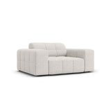 Jennifer Sessel mit Bezug aus Chenille (Haga 06) in Hellgrau, 124x102 cm – Bild 3