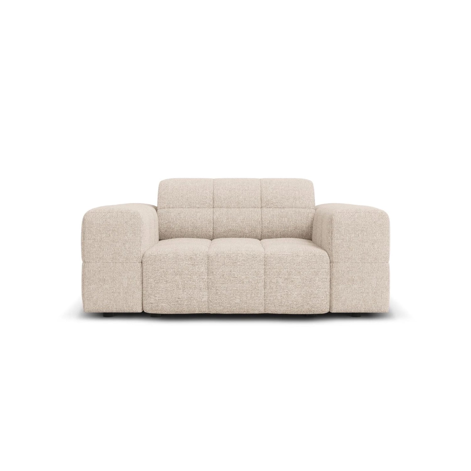 Jennifer Sessel mit Bezug aus Chenille (Haga 30) in Beige, 124x102 cm – Bild 1