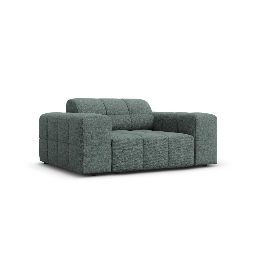 Jennifer Sessel mit Bezug aus Chenille (Haga 78) in Petrol, 124x102 cm – Bild 3