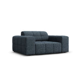 Jennifer Sessel mit Bezug aus Chenille (Haga 86) in Königsblau, 124x102 cm – Bild 3