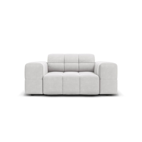 Jennifer Sessel mit Bezug aus Samt (Bluvel 03) in Silver, 124x102 cm – Bild 1