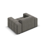 Jennifer Sessel mit Bezug aus Samt (Bluvel 13) in Hellgrau, 124x102 cm – Bild 5