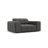 Jennifer Sessel mit Bezug aus Samt (Bluvel 14) in Grau, 124x102 cm – Bild 3