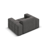 Jennifer Sessel mit Bezug aus Samt (Bluvel 14) in Grau, 124x102 cm – Bild 5