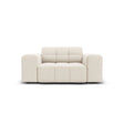 Jennifer Sessel mit Bezug aus Samt (Bluvel 22) in Leichtes Beige, 124x102 cm – Bild 1