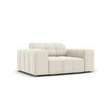 Jennifer Sessel mit Bezug aus Samt (Bluvel 22) in Leichtes Beige, 124x102 cm – Bild 3