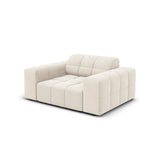 Jennifer Sessel mit Bezug aus Samt (Bluvel 22) in Leichtes Beige, 124x102 cm – Bild 4