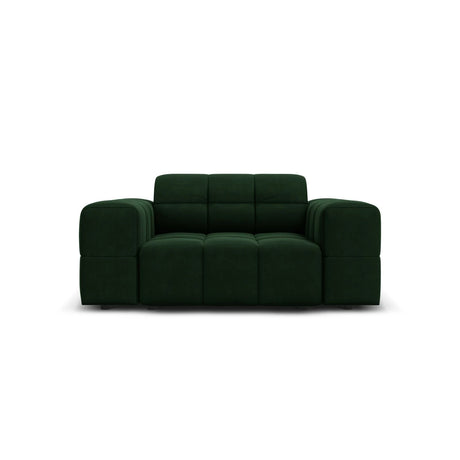 Jennifer Sessel mit Bezug aus Samt (Bluvel 78) in Flaschengrün, 124x102 cm – Bild 1