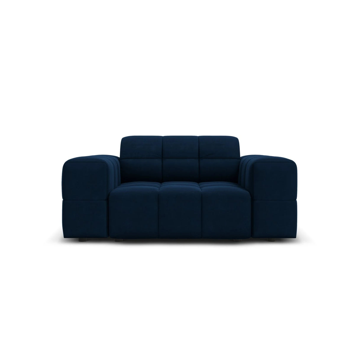 Jennifer Sessel mit Bezug aus Samt (Bluvel 86) in Königsblau, 124x102 cm – Bild 1