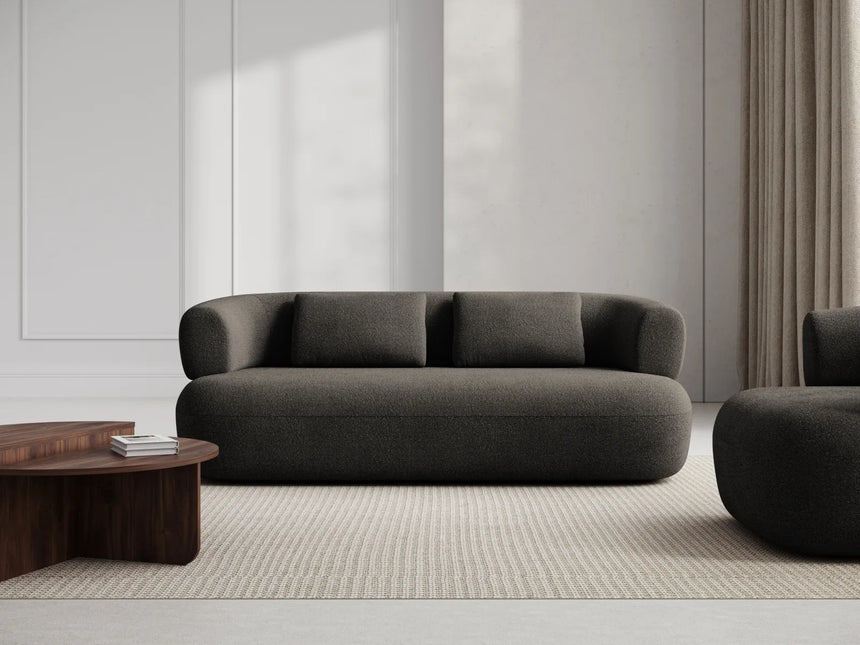 Jenny 2-Sitzer Sofa mit Bezug aus Boucle (ASCMOUSE) in Grau-braun, 178x90 cm – Bild 2