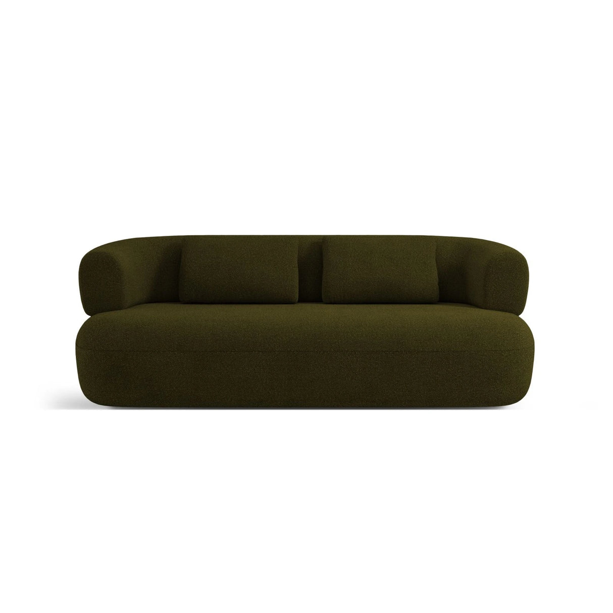 Jenny 2-Sitzer Sofa mit Bezug aus Boucle (ASCOLIGRE) in Grün, 178x90 cm – Bild 1