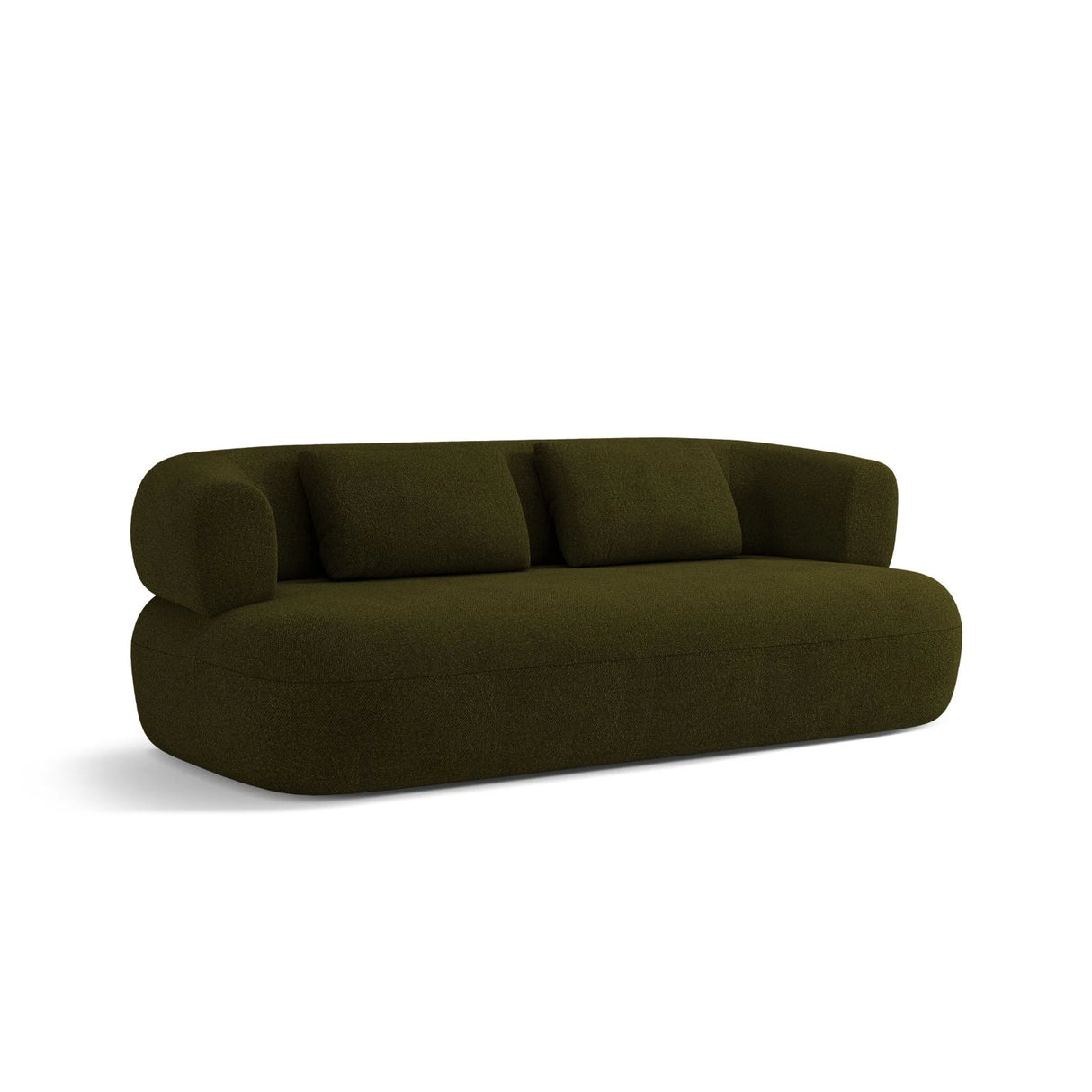 Jenny 2-Sitzer Sofa mit Bezug aus Boucle (ASCOLIGRE) in Grün, 178x90 cm – Bild 4