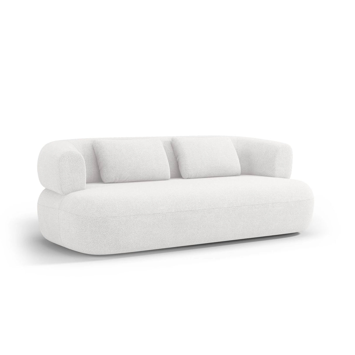 Jenny 2-Sitzer Sofa mit Bezug aus Boucle (NoN01) in Elfenbein, 178x90 cm – Bild 4