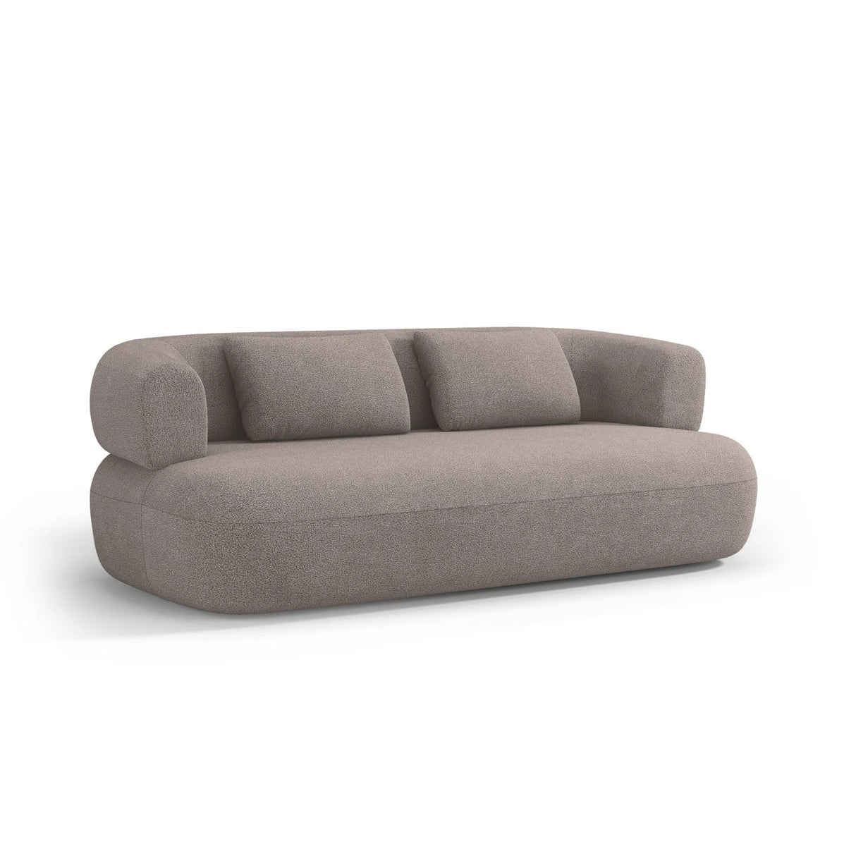 Jenny 2-Sitzer Sofa mit Bezug aus Boucle (NoN16) in Hellbraun, 178x90 cm – Bild 4