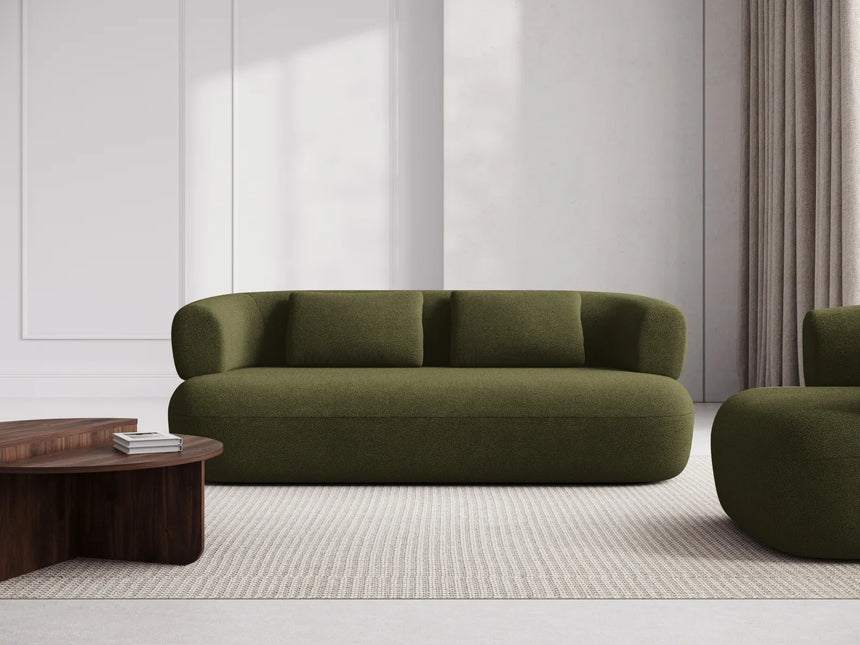Jenny 2-Sitzer Sofa mit Bezug aus Boucle (NoN38) in Grün, 178x90 cm – Bild 2