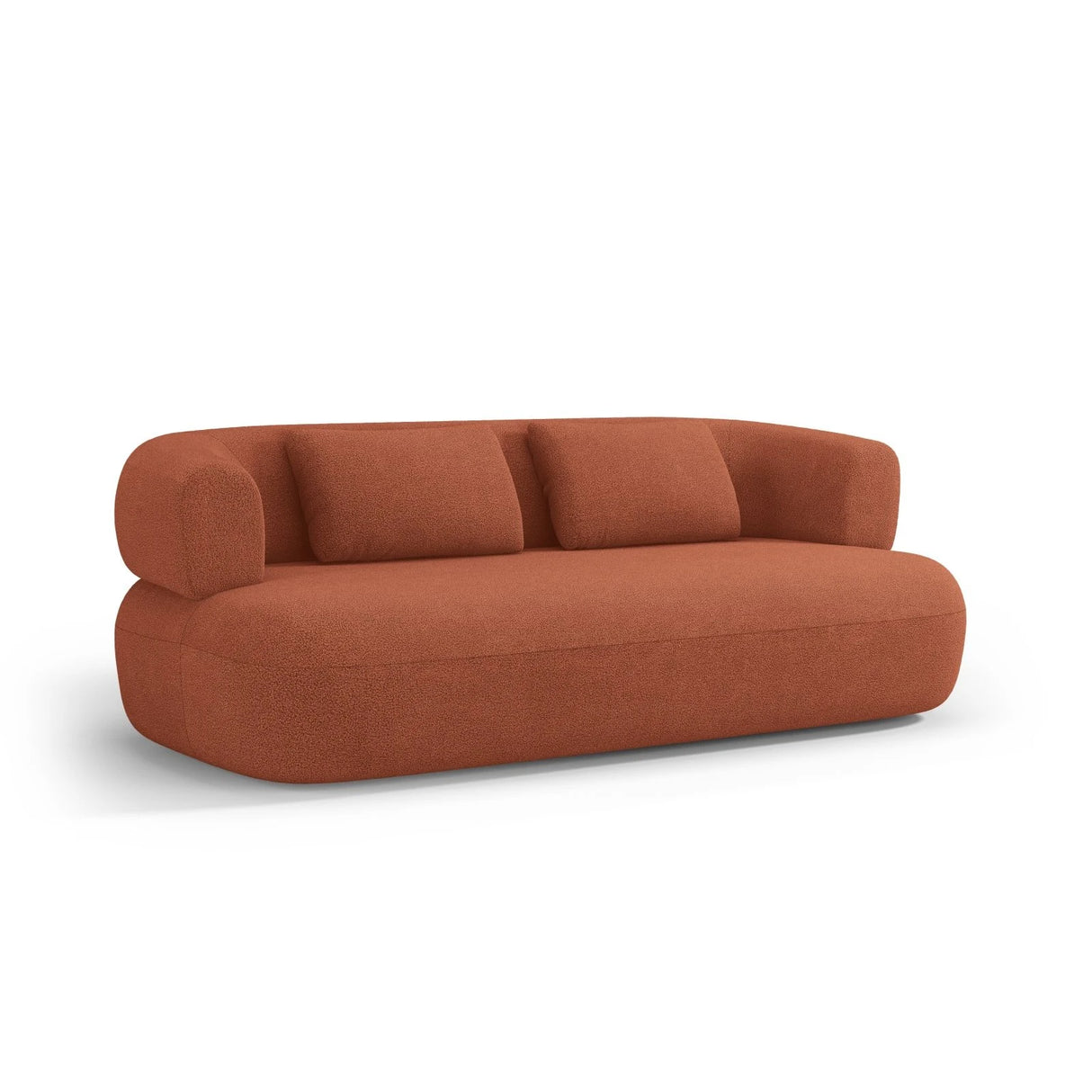 Jenny 2-Sitzer Sofa mit Bezug aus Boucle (NoN54) in Ziegel, 178x90 cm – Bild 4