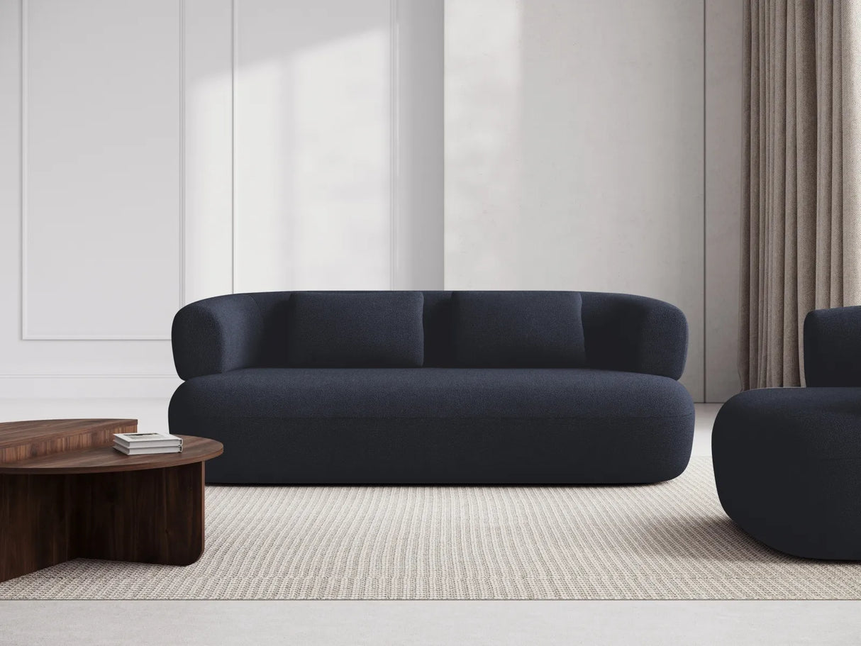 Jenny 2-Sitzer Sofa mit Bezug aus Boucle (NoN79) in Dunkelblau, 178x90 cm – Bild 2