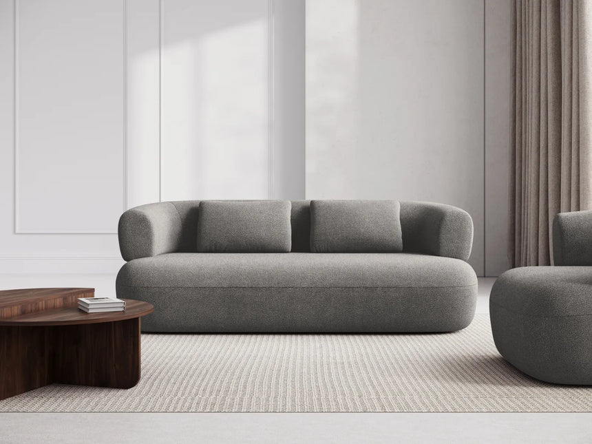 Jenny 2-Sitzer Sofa mit Bezug aus Boucle (NoN83) in Hellgrau, 178x90 cm – Bild 2