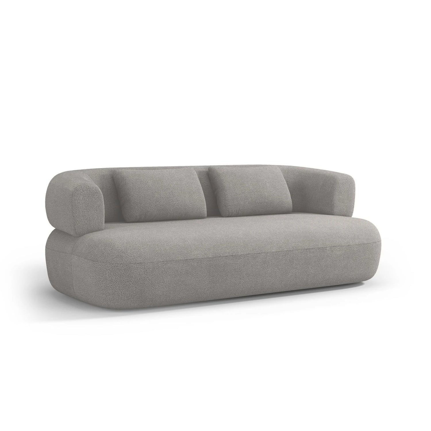 Jenny 2-Sitzer Sofa mit Bezug aus Boucle (NoN83) in Hellgrau, 178x90 cm – Bild 4