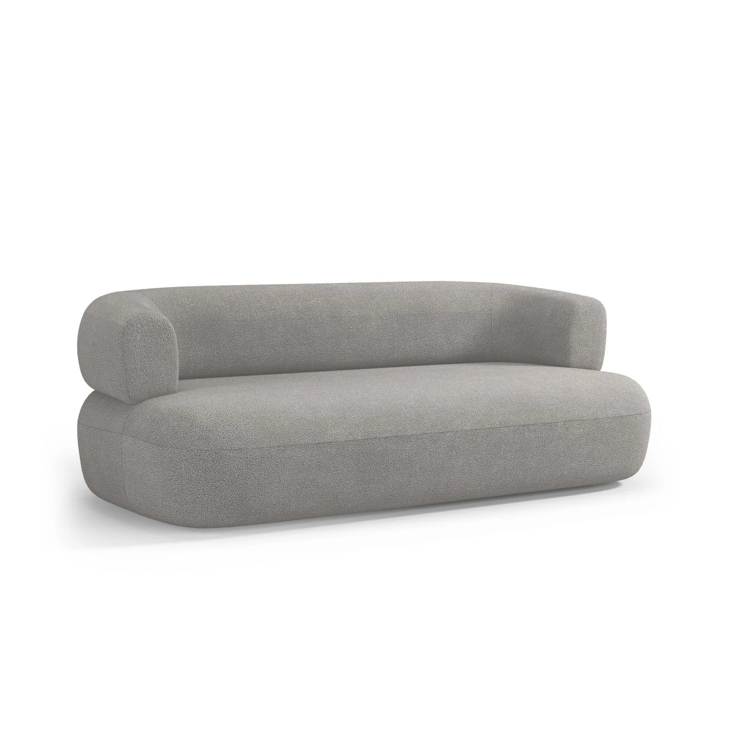 Jenny 2-Sitzer Sofa mit Bezug aus Boucle (NoN83) in Hellgrau, 178x90 cm – Bild 6
