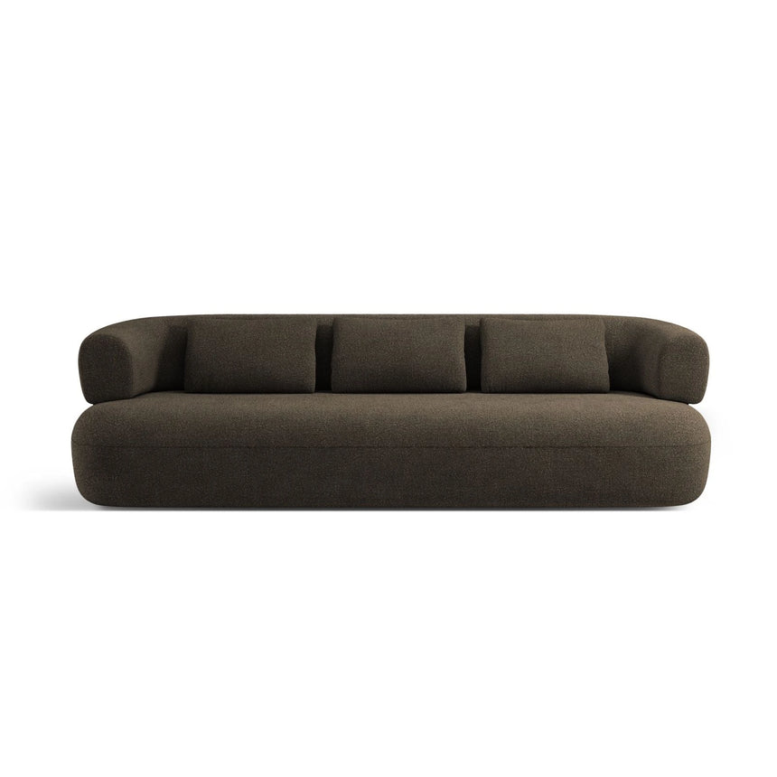 Jenny 4-Sitzer Sofa mit Bezug aus Boucle (ASCMOUSE) in Grau-braun, 226x90 cm – Bild 1