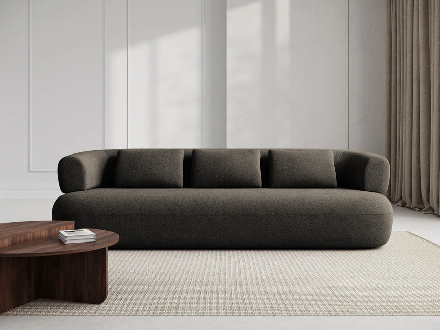Jenny 4-Sitzer Sofa mit Bezug aus Boucle (ASCMOUSE) in Grau-braun, 226x90 cm – Bild 2