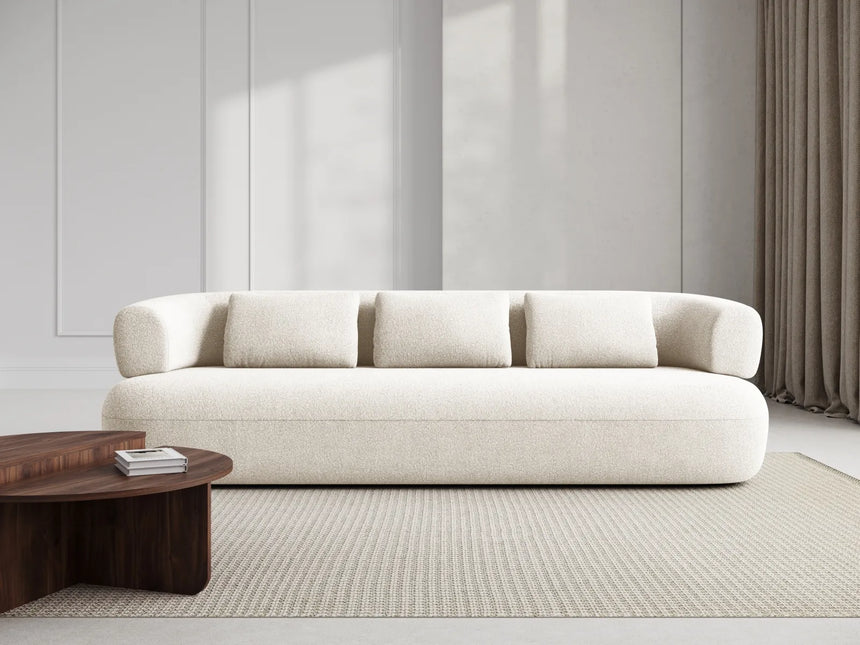 Jenny 4-Sitzer Sofa mit Bezug aus Boucle (AscNATA) in Beige, 226x90 cm – Bild 2