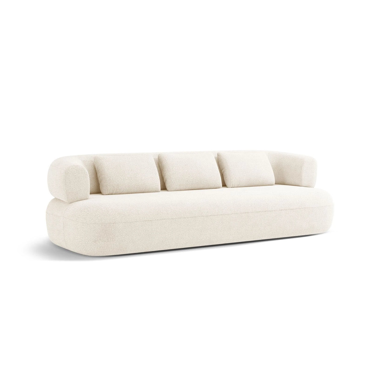 Jenny 4-Sitzer Sofa mit Bezug aus Boucle (AscNATA) in Beige, 226x90 cm – Bild 4