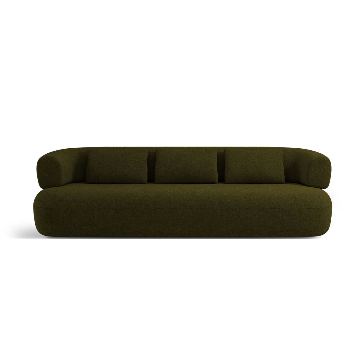 Jenny 4-Sitzer Sofa mit Bezug aus Boucle (ASCOLIGRE) in Grün, 226x90 cm – Bild 1