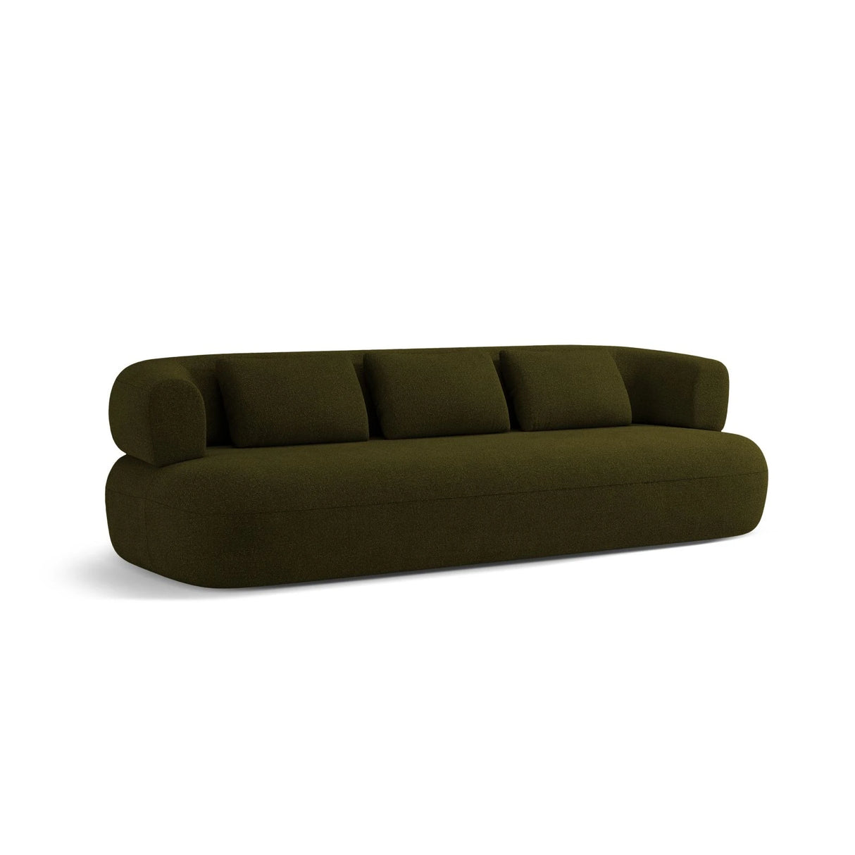Jenny 4-Sitzer Sofa mit Bezug aus Boucle (ASCOLIGRE) in Grün, 226x90 cm – Bild 4