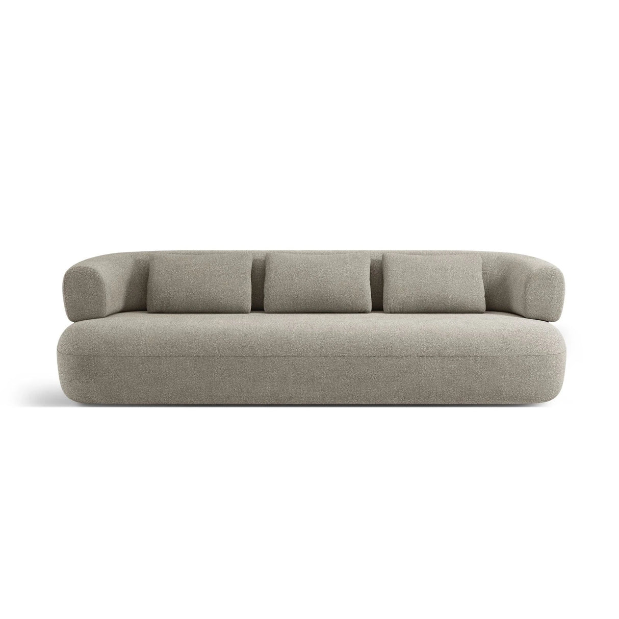 Jenny 4-Sitzer Sofa mit Bezug aus Boucle (ASCTOFE) in Hellgrau, 226x90 cm – Bild 1