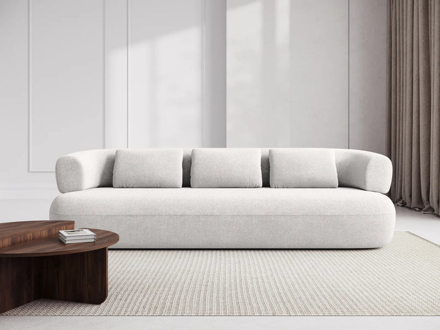 Jenny 4-Sitzer Sofa mit Bezug aus Boucle (NoN01) in Elfenbein, 226x90 cm – Bild 2