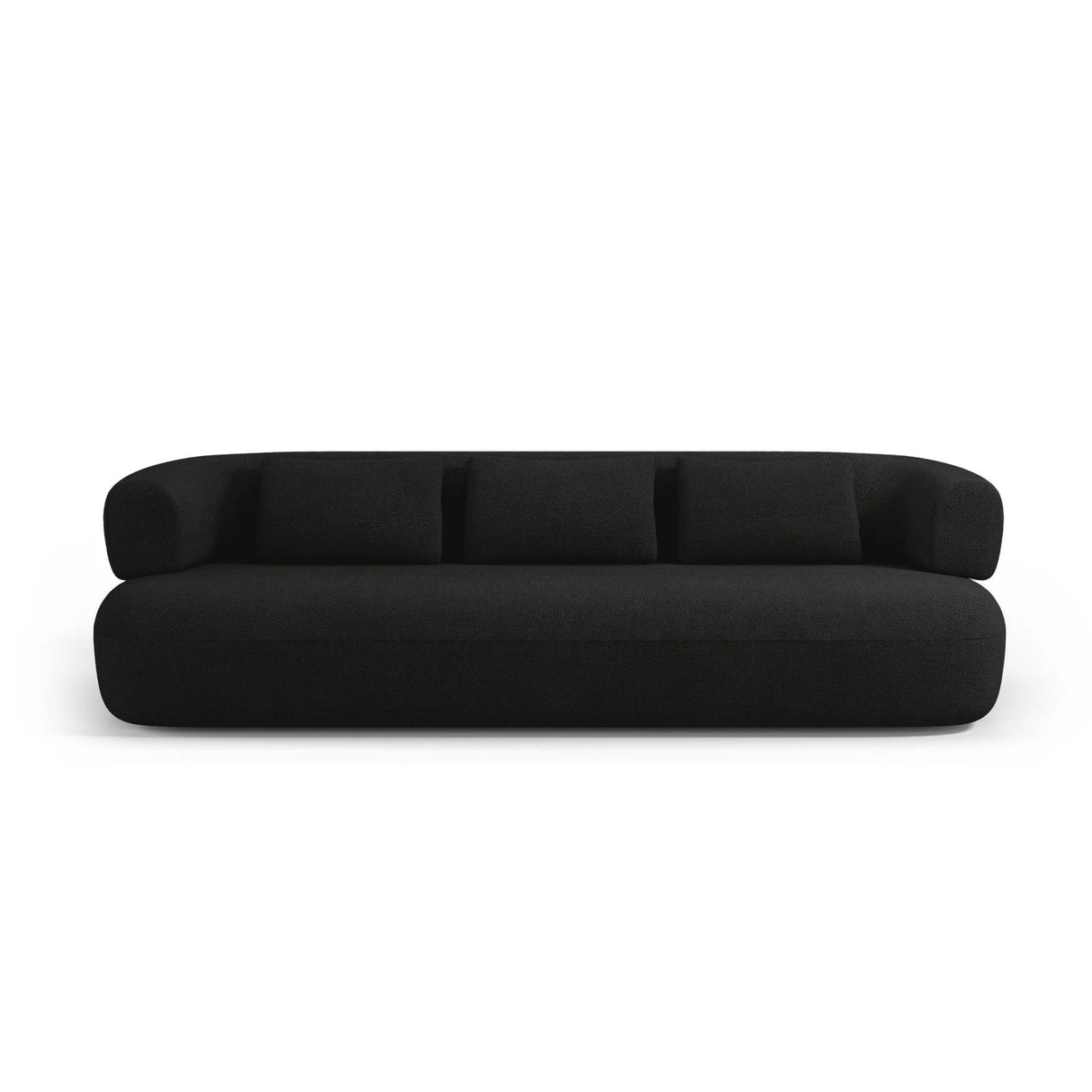 Jenny 4-Sitzer Sofa mit Bezug aus Boucle (NoN100) in Schwarz, 226x90 cm – Bild 1