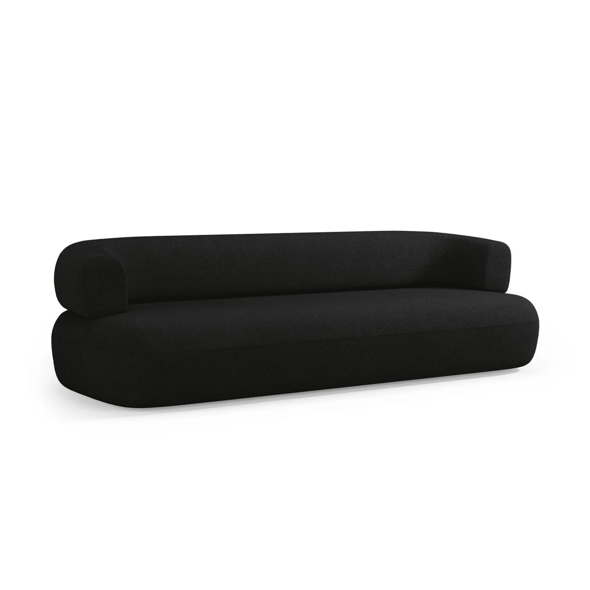 Jenny 4-Sitzer Sofa mit Bezug aus Boucle (NoN100) in Schwarz, 226x90 cm – Bild 6