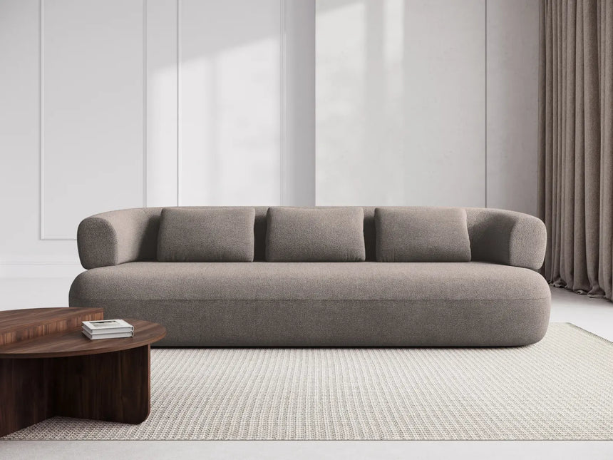 Jenny 4-Sitzer Sofa mit Bezug aus Boucle (NoN16) in Hellbraun, 226x90 cm – Bild 2