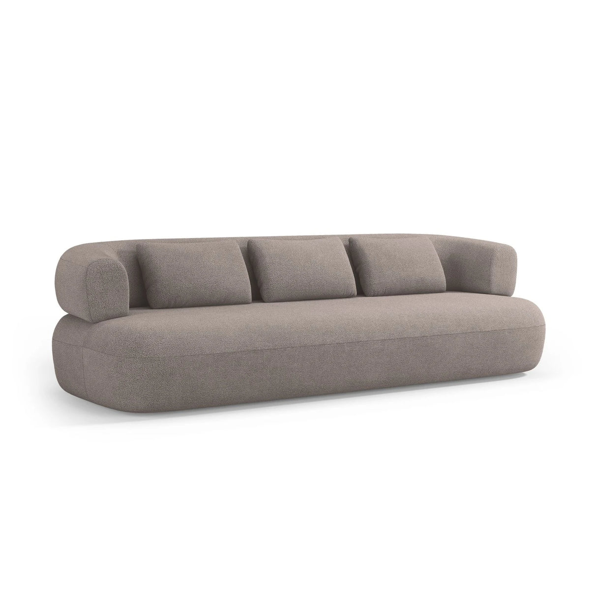 Jenny 4-Sitzer Sofa mit Bezug aus Boucle (NoN16) in Hellbraun, 226x90 cm – Bild 4