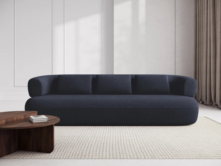 Jenny 4-Sitzer Sofa mit Bezug aus Boucle (NoN79) in Dunkelblau, 226x90 cm – Bild 2