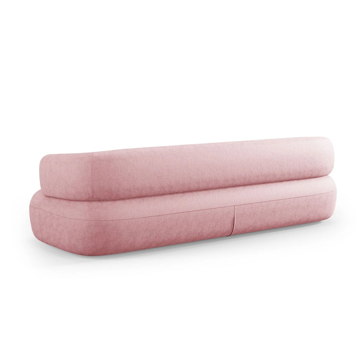 Jenny 4-Sitzer Sofa mit Bezug aus Chenille (PeHa63) in Rosa, 226x90 cm – Bild 4
